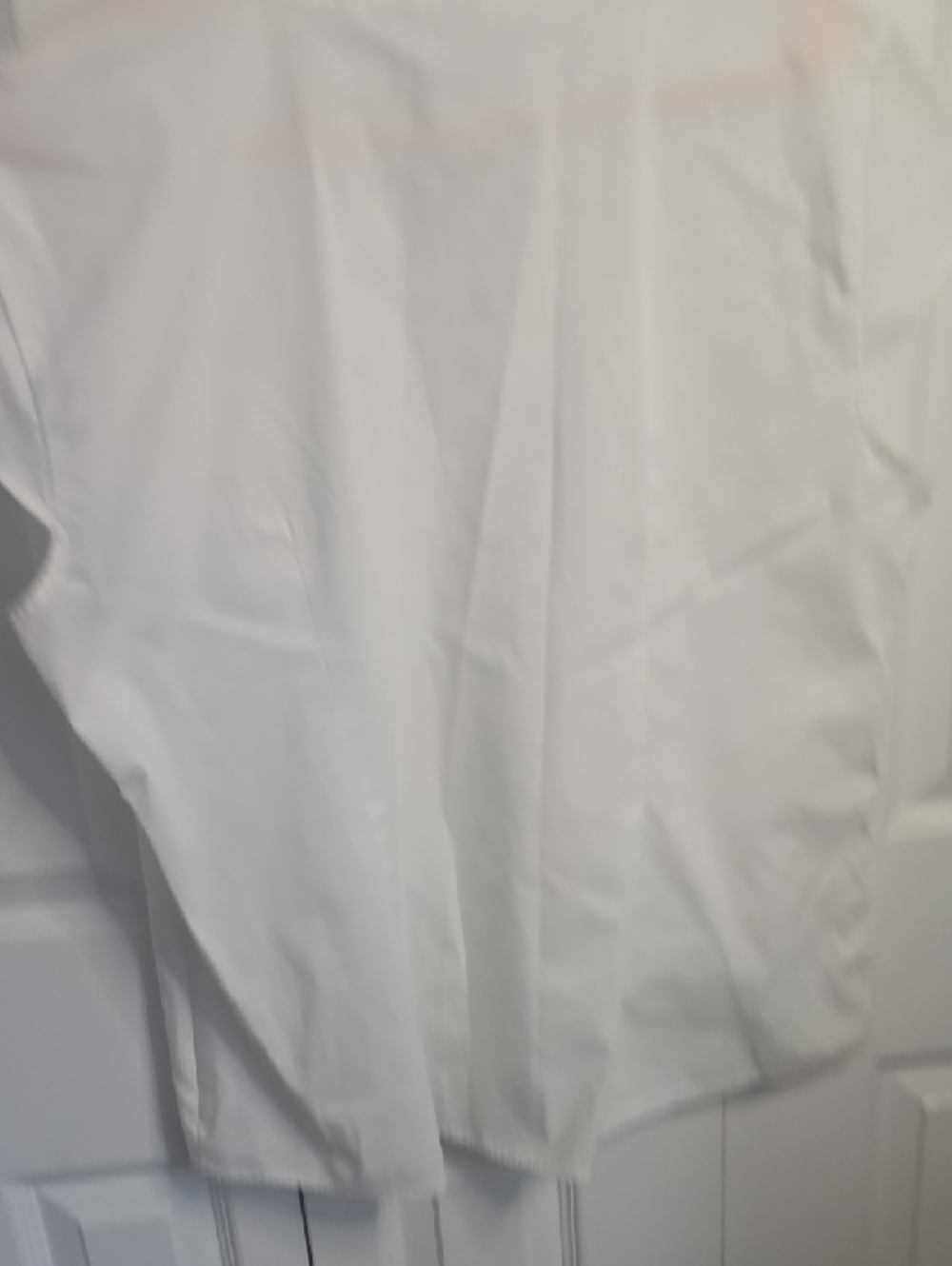 Brooks Brothers White Ruffle Collar Short Sleeve Blouse - Picture 4 of 5